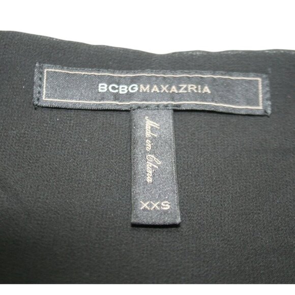 BCBG Max Azria Womens XXS Lyssa Velvet Camisole Black Sheer Trim - Picture 3 of 6